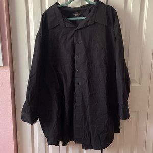 Black Big and Tall Men’s Button Down Collar Shirt
